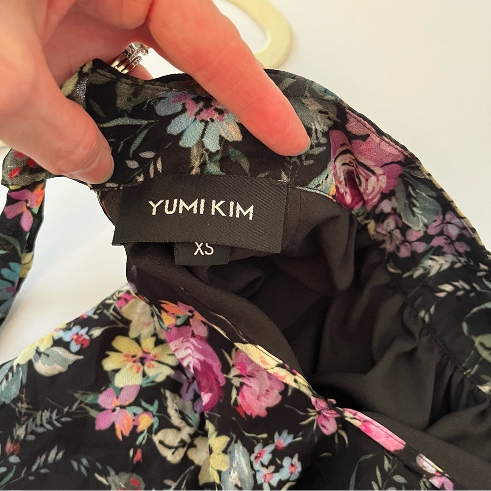 Yumi Kim Black Floral Kiss Me Mini Dress Size XS - Picture 7 of 12